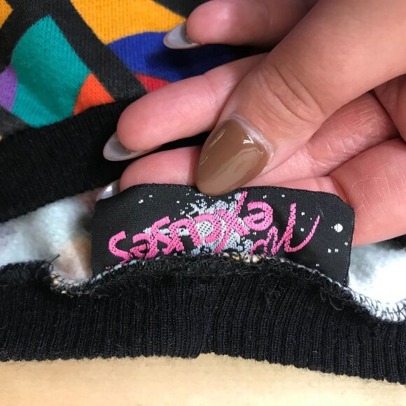 VTG no excuses - women's s/m- multicolor long sleeve crew neck sweatshirt dress - Picture 7 of 7